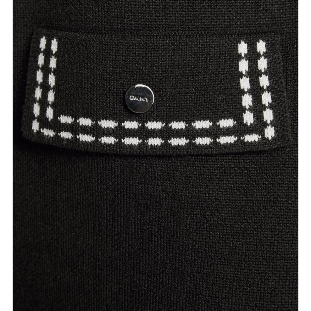 DKNY Black Ivory Knit Dress - Picture 5 of 9